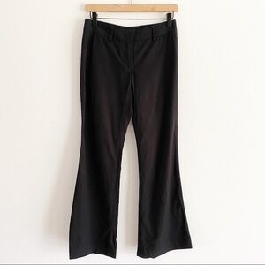 Theory Black Wool Mid Rise Black Wide Leg Dress Trousers